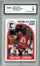 Michael Jordan 1989-90 NBA Hoops Card #21- GMA Graded 9 Mint (Chicago Bulls)