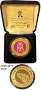 Tennessee Titans NFL Official Highland Mint Breast Cancer Awareness Commemorative 24KT Gold Overlay Medallion Game Coin