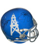 Houston Oilers signed OFC Riddell NFL TB Helmet 8 Legends sigs George Blanda/Bruce Matthews/Earl Campbell/E. George/BetheaPSA