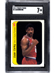 Julius Erving 1986-87 Fleer Sticker Card #5- SGC Graded 7 NM (Philadelphia 76ers)