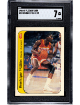 Dominique Wilkins 1986-86 Fleer Sticker/Card #11- SGC Graded 7 NM (Atlanta Hawks)