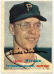 Bill Virdon signed 1957 Topps On Card Auto #110- COA (Pittsburgh Pirates)