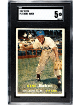 Gene Baker 1957 Topps Baseball Card #176- SGC Graded 5 EX (Chicago Cubs)