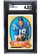 Johnny Unitas 1970 Topps Card #180- SGC Graded 4.5 VG-EX+ (Baltimore Colts)