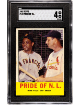 Willie Mays/Stan Musial 1963 Topps Pride of NL Card #138- SGC Graded 4 VG-EX