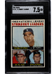 Sandy Koufax/Don Drysdale 1964 Topps NL Strikeout Leaders Card #5- SGC Graded 7.5 NM+ (w/Jim Maloney)