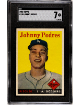 Johnny Podres 1958 Topps Baseball Card #120- SGC Graded 7 NM (Los Angeles Dodgers)