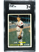 Bob Lemon 1957 Topps Baseball Card #120- SGC Graded 7 NM (Cleveland Guardians)