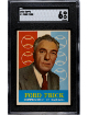 Ford Frick 1959 Topps Baseball Card #1- SGC Graded 6 EX-NM (MLB Commissioner)
