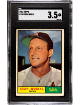 Stan Musial 1961 Topps Baseball Card #290- SGC Graded 3.5 VG+ (St. Louis Cardinals)
