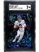 Daniel Jones 2022 Panini Spectra Neon Blue DIe-Cut Prizm Card  #67- 32/50- SGC Graded 7 NM (New York Giants)