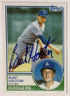 Burt Hooton signed 1983 Topps On Card Auto #775- COA (Los Angeles Dodgers)