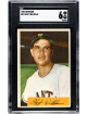 Hoyt Wilhelm 1954 Bowman Baseball Card #57- SGC Graded 6 EX-NM (New York Giants/HOF)