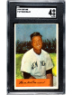 Hank Bauer 1954 Bowman Baseball Card #129- SGC Graded 4 VG-EX (New York Yankees)