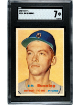 Jim Bunning 1957 Topps Baseball Rookie Card (RC) #338- SGC Graded 7 NM (Detroit Tigers/HOF)
