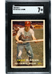 Richie Ashburn 1957 Topps Baseball Card #70- SGC Graded 7 NM (Philadelphia Phillies/HOF)