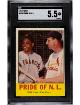 Willie Mays/Stan Musial 1963 Topps Pride of NL Card #138- SGC Graded 5.5 EX+ (HOF)