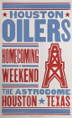 Houston Oilers 2020 Homecoming Weekend Hatch Show Print The Astrodome (13.5x21.5)- RARE
