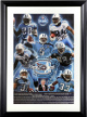 1960-2009 Tennessee Titans/Houston Oilers Signed Poster Custom Framing 7 sigs Bud Adams/Courtland Finnegan/Roos -Beckett Rev