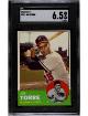 Joe Torre 1963 Topps Baseball Card #347- SGC Graded 6.5 EX-NM+ (Milwaukee Braves/HOF/2nd Year)