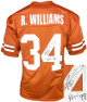 Ricky Williams signed Texas Orange Custom College Football Jersey HT 98 (Heisman)- JSA Witnessed