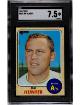Jim "Catfish" Hunter 1968 Topps Baseball Card #385- SGC Graded 7.5 NM+ (Oakland Athletics/HOF)