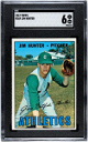 Jim "Catfish" Hunter 1967 Topps Baseball Card #369- SGC Graded 6 EX-NM (Oakland Athletics/HOF)