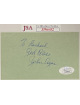John Agar signed 3x5 Index Card To Rachael God Bless- JSA #JJ96602