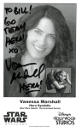 Vanessa Marshall signed Star Wars Weekends 4.75x7.75 B&W Photo To Bill Go Team Hera!- COA (Voice of Hera Syndulla/Disney's Holly