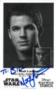 Matt Lanter signed Star Wars Weekends 4.75x7.75 B&W Photo To Bill- COA (Voice of Anakin Skywalker/Disney's Hollywood Studios)