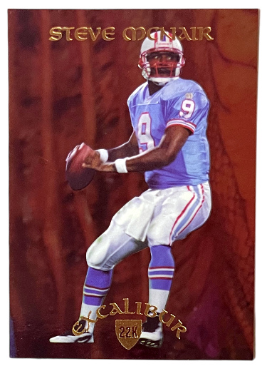 Steve McNair 1997 Collectors Edge Excalibur 22K Knights Rookie Card (RC) #17- /2000 (Oilers/Titans)