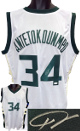Giannis Antetokounmpo signed Milwaukee White Custom Stitched Pro Style Basketball Jersey XL- JSA #SS51300 (Greek Freak)