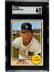 Denny McLain 1968 Topps Baseball Card #40- SGC Graded 6 EX-NM (Detroit Tigers)