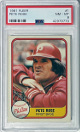 Pete Rose 1981 Fleer Baseball Card #1- PSA Graded 8 NM-MT (Philadelphia Phillies)