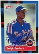 Doc/Dwight Gooden signed 1988 Donruss On Card Auto #69- COA (Mets/4XAS/85CY/2XWSChamp)