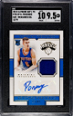Kristaps Porzingis signed 2015-16 Panini National Treasures Rookie Card (RC)/Auto Patch #MTS-KP- /99- SGC Graded 9.5+/10 Auto