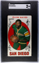 Elvin Hayes 1969-70 Topps Card #75- SGC Graded 2 Good (San Diego/Houston Rockets/HOF/12XAS)
