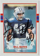Bill Bates signed 1989 Topps On Card Auto #384- COA (Dallas Cowboys/3X SB Champs)