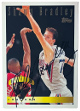 Shawn Bradley signed 1995-96 Topps On Card Auto #310- COA (Philadelphia 76ers)