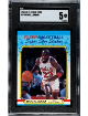 Michael Jordan 1988-89 Fleer Sticker/Card #7- SGC Graded 5 EX (Chicago Bulls/HOF/GOAT)