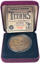 1999 Tennessee Titans Official Highland Mint Solid Bronze Game Coin NFL Inaugural Season (Rare-NEW)