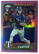 Evan Carter 2024 Topps Chrome Pink Refractor Rookie Card (RC) #136 (Texas Rangers)