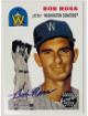 Bob Ross signed 2003 Topps Heritage On Card Certified Auto #RO-BR (Washington Senators/1954)