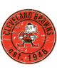 Cleveland Browns NFL 23.5" Distressed Round Fan Creations Sign - NEW