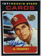 Al Hrabosky signed 2001 Topps Archives On Card Auto #594- Sports Mem Holo (Cardinals/1971 Rookie Stars)