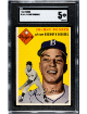 Johnny Podres 1954 Topps Card #166- SGC Graded 5 EX (Brooklyn Dodgers)