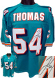 Zach Thomas signed Miami Dolphins Mitchell & Ness TB NFL Authentic Jersey XL #54- Beckett Witnessed #1W776622