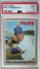Mike Hershberger 1970 Topps Card #596- PSA Graded 3.5 VG+ (Seattle Pilots)