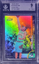 Mike Bibby 1998-99 Topps Finest Rookie Refractor Card (RC) #227- BGS/Beckett Graded 9 Mint (Vancouver Grizzlies)