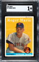 Roger Maris 1958 Topps Rookie Card (RC) #47- SGC Graded 1 Poor (Cleveland Indians/HOF/Yankees)